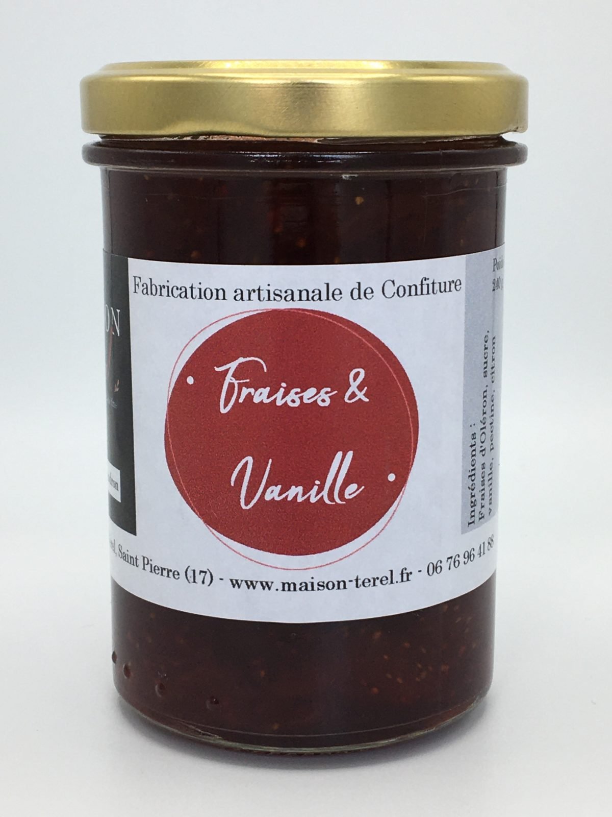 Confiture de Fraises d'Oléron & Vanille Maison Térel Épicerie Fine